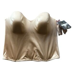 NEW Dominique Ariel Longline Bra Bridal Corset Bustier Nude Size 40D 8541